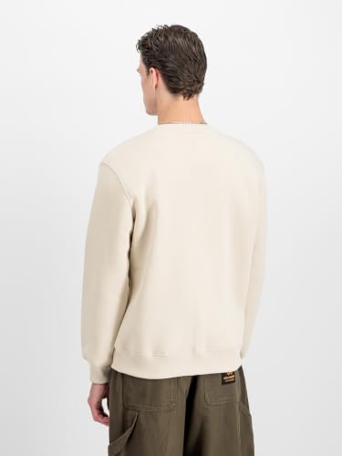 Alpha Industries Basic Sweater Small Logo Sweatshirt für Herren Jet Stream White – Ansicht 4