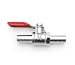 4into1 Metal Inline Fuel Valve Petcock - 3/8" - Motorcycle Fuel Diesel Gas Petrol Oil