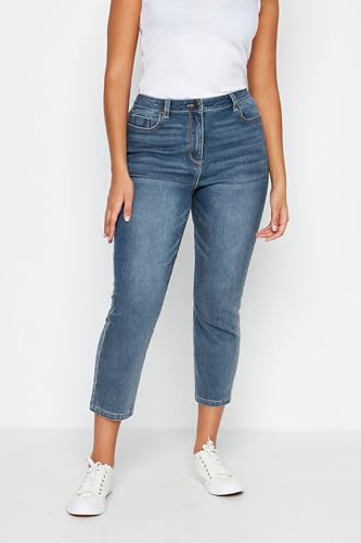 M&Co Blue Mid Wash Cropped Jeans - Women's
