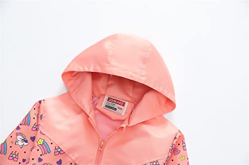 Rain Jacket Coat Windbreaker Windproof Spring Fall Raincoat 3T Rain Jacket Boys 3T Rain Jacket Boys (Pink, 3-4 Years)3