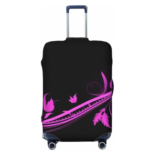 Purple And Butterfly Print Luggage Suitcase Covers Elastic Washable Luggage Protector Luggage Covers For Suitcase