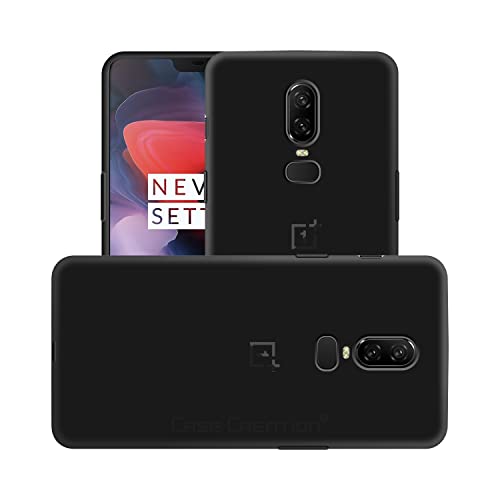 Image of Case Creation Liquid TPU Silicone Cover for Oneplus6 Soft Case,Anti-Dirty Slim Case Frosted Matte Cute Candy TPU Raised Bezel (Splash of Color) Back Case Cover for Oneplus 6 -Black