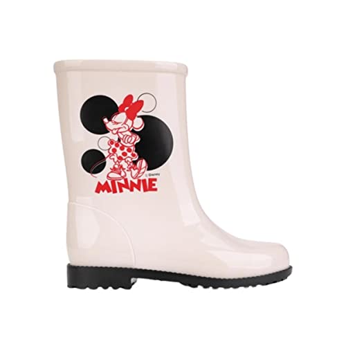Bota Disney Rain Magic, Grendene Kids, Criança Unissex, Preto/Bege, 30