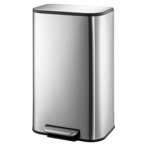 Takywep caneca rectangular de basura 30L con pedal y cierre suave miniatura 2