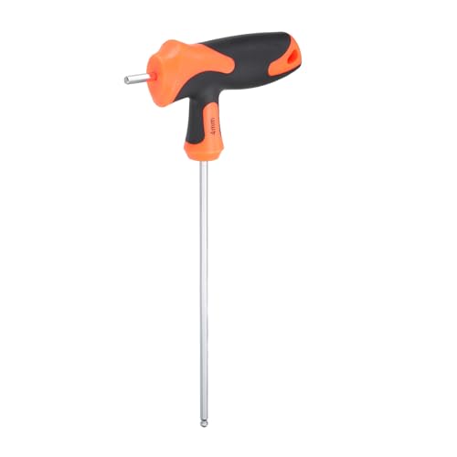 QUARKZMAN Llave Allen con mango de 4 mm, métrica, acero S2, llave Allen en T, herramienta de reparación para bicicleta, automóvil y mantenimiento del hogar