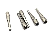 5PCS Adjustable Wrenches, Magnetic Hex Driver Bit, （8mm） 5/16" Nut Setter Adapter for Drill