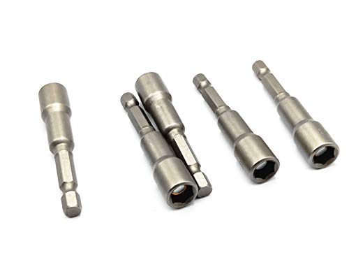 5Pcs Adjustable Wrenches, Magnetic Hex Driver Bit, （8Mm） 5/16" Nut Setter Adapter For Drill #TOP4