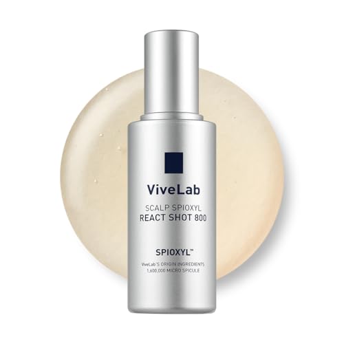ViveLab React Shot 800 – K-beauty Scalp Serum with 1.6 Million Spioxyl™ Microneedles for Fuller, Stronger Hair – Root Strengthening, Thinning Hair Solution (1.69 fl oz / 50 ml)