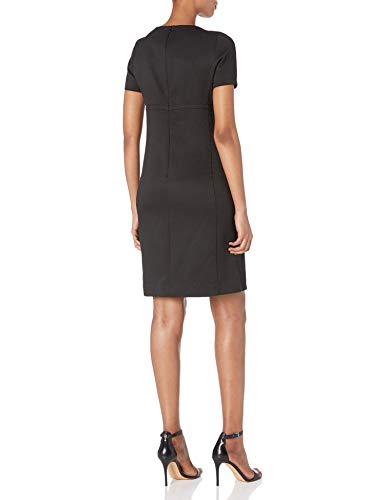 Anne Klein Women's Short Sleeve Shift Dress, Anne Black, 6 #TOP1