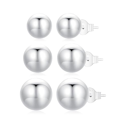 Boucle d’oreille à bijoux hypoallergéniques polis simples en argent noble