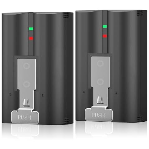 2-Pack 6040mAh Replacement Battery Compatible with Ring-Video Doorbell 2/3/3plus/4, Stick Up Cam (2nd & 3rd Gen) and Spotlight Cam, Lithium Li-ion Rechargeable V4 Battery for Ring Camera 3.65V Cover