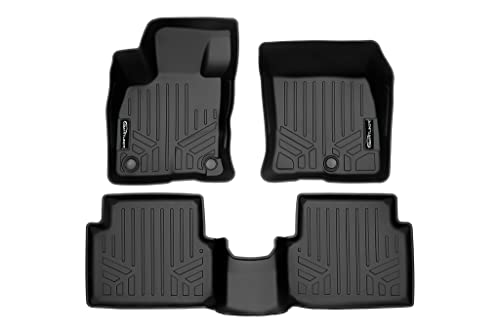 Smartliner Custom Fit All Weather Black 2 Row Floor Mat Liner Set Compatible With 2022-2023 Ford Maverick #TOP4