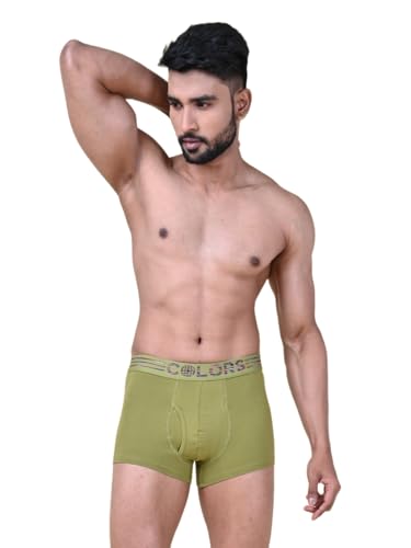 Image of Rupa Colors Solid Trunk for Men, Cotton Blend, Outer Elastic, Regular Fit, Pack of 1
