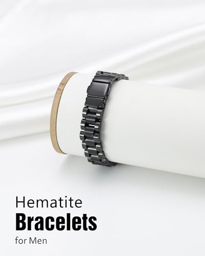 Jecanori Magnetic Bracelets for Men - Men's Hematite Bracelet with Remove Tool & Jewellry Gift Box,Magnetic Field Therapy