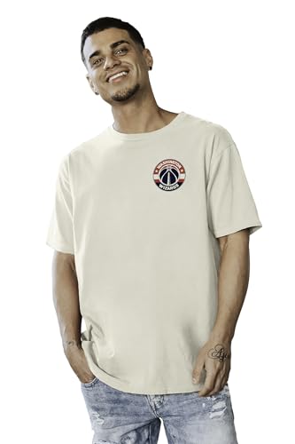 Image of Blue 84 NBA Unisex-Adult NBA Officially Licensed T-Shirt Ringspun Front /Back Ivory