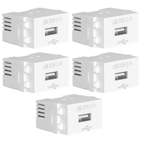 SGZIOO 5 pezzi USB da incasso, presa USB da incasso,