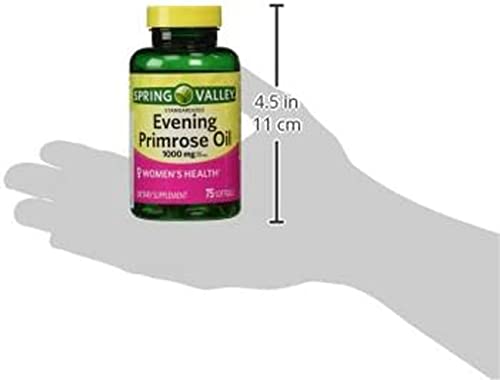 Spring Valley Women's Health Evening Primrose Oil Softgels, 1000Mg, 75 Count #TOP3