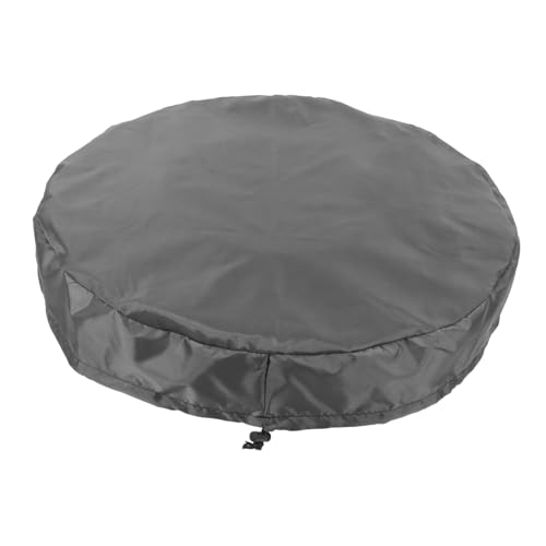 Gatuida Cubierta Protectora para Cubo de Agua Tapa de Barril de Lona Oxford Resistente Protección contra Lluvia y Polvo Color Gris Oscuro