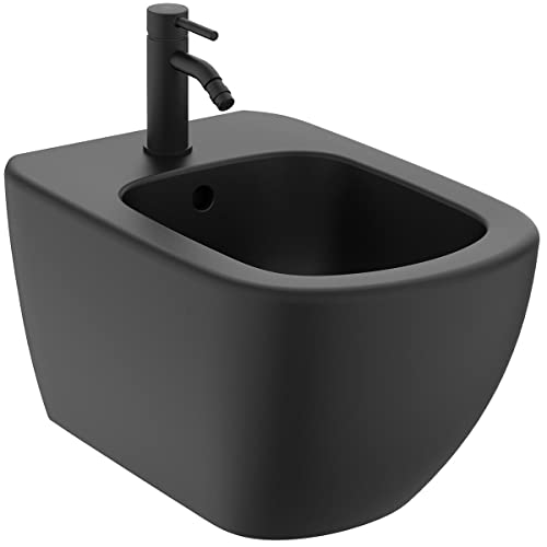 Ideal Standard - Tesi Bidet sospeso con fissaggi nascosti - Nero Seta