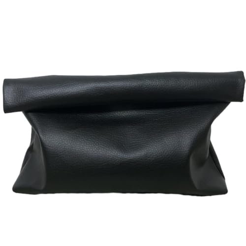 Sac à main portefeuille en cuir noir à bouton magnétique pour vos sorties