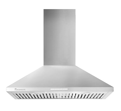 RANGAIRE RHWMP30S 3 Speed Fan, LED Lights, Push Button Control Wall Mounted Hood, 30