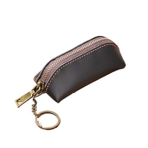 Cartera de cuero auténtico para hombre estilo vintage con minimonedero y organizador