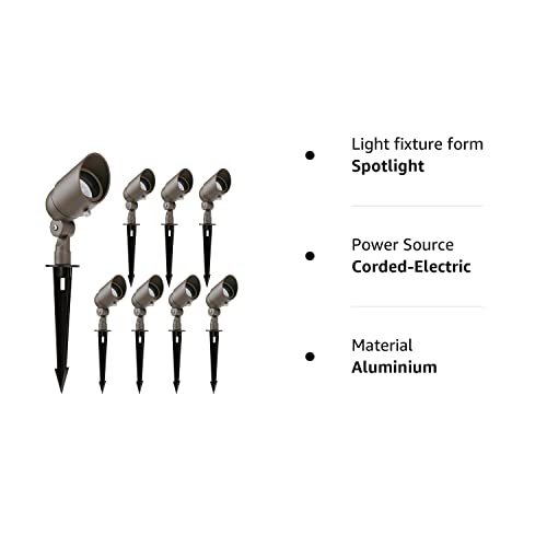 4W Led Landscape Lighting Landscape Lights Spotlights Gl103-Bzled8 Ac/Dc 12V Low Voltage Warm White Waterproof For Driveway,Yard, Lawn,Patio,Walls,Trees,Flags,Outdoor Light (Bronze, 8 Pack) #TOP7