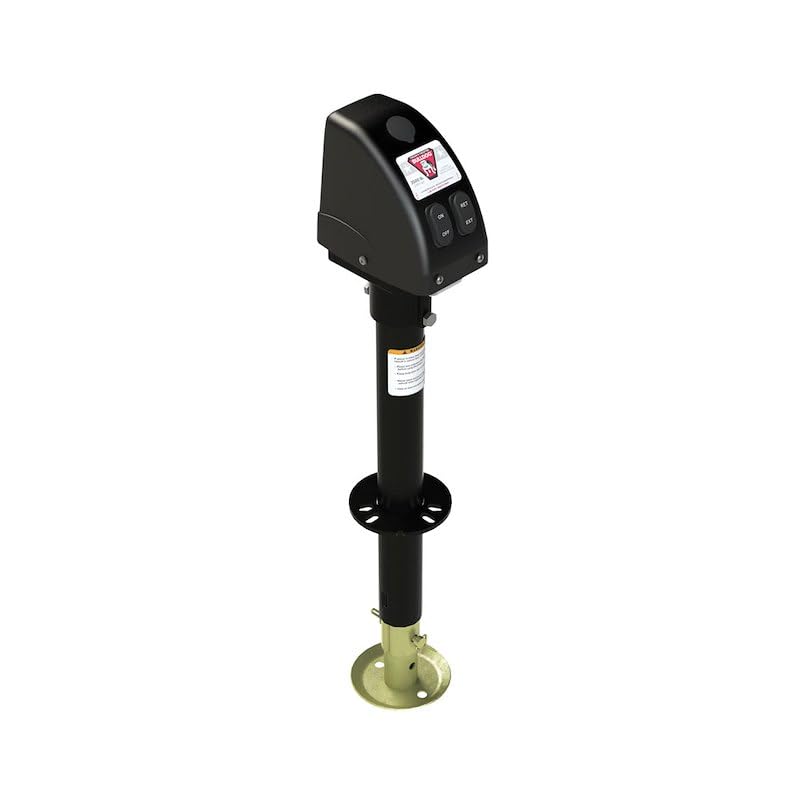 Trailer Tongue Jack 3500 Pound Lift Capacity 14 Inch Travel 9-3/4 Inch Retracted X 31-1/2 Inch Extended Height 20-1/2 Inch Clearance Black with Bracket