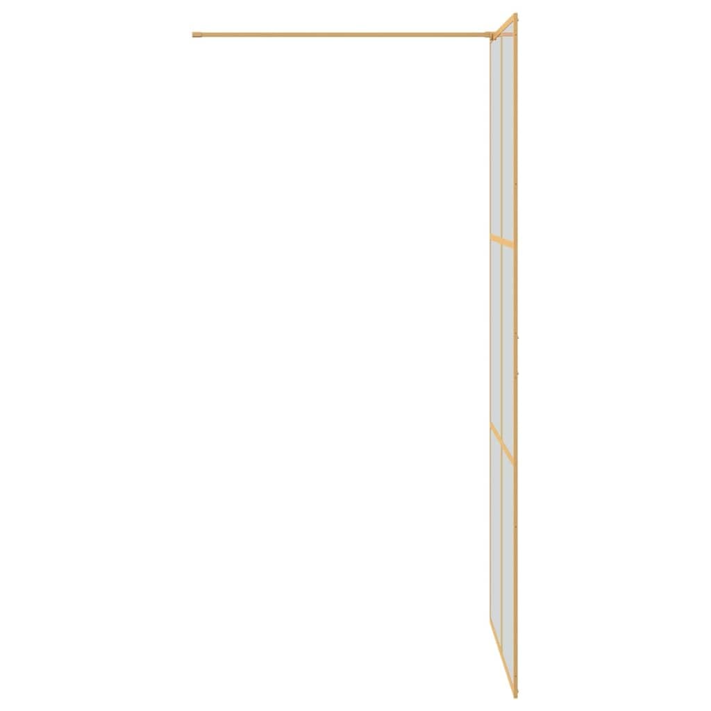 Parete Doccia Walk-in Vetro Temperato 90x195 cm Spessore 5mm Regolabile da 89 a 90 cm con Asta di Supporto da 100 cm per Bagno e Ristrutturazione