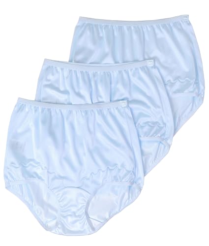 Image of Dixie Belle Women's Underwear Nylon Brief High Waist Scallop Trim 3-Pack 719