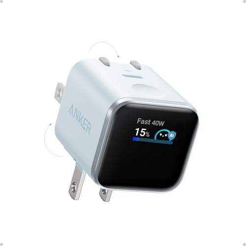 Anker Nano Smart Display Charger, 45W Max Fast Charger USB C for iPhone 17