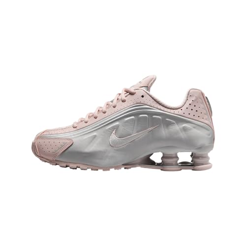 Nike Shox R4 Shoes (AR3565-600, Barely Rose/Metallic Platinum)