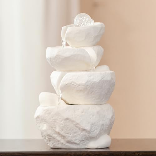 Tabletop Desktop Fountain Waterfall Water Feature Ceramic Indoor Fountain Office
