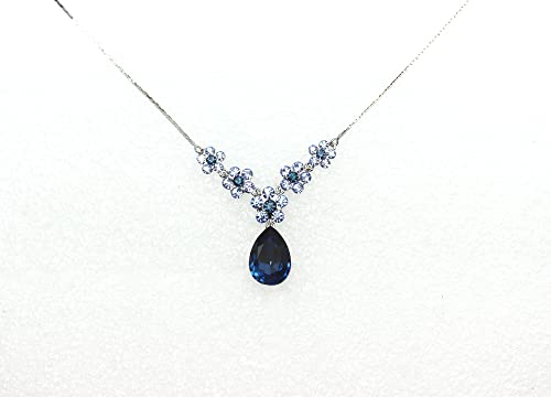 Image of Faship Gorgeous Rhinestone Crystal Floral Necklace Earrings Set