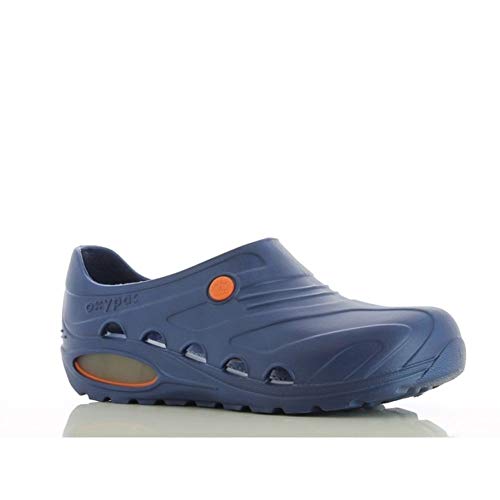 Oxypas oxyvaj4401nav Oxyva - Slip On SRC cómodo zuecos, 43 44 EU, EBL