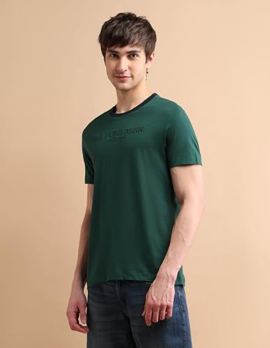 Image of U.S. Polo ASSN. Brand Printed Cotton T-Shirts for Men - Half Sleeves Mens Casual T Shirts