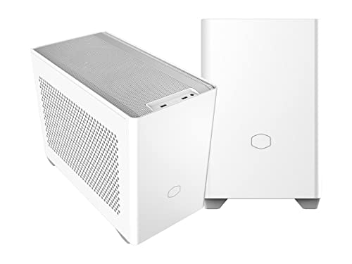 Image of Cooler Master NR200P White SFF Small Form Factor Mini-ITX Case with Tempered Glass or Vented Panel Option, PCI Riser Cable, Triple-Slot GPU, Tool-Free and 360 Degree Accessibility