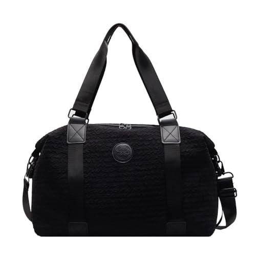 Coquette Black Duffel Bag for Women Carry On Bag Weekender Bags Overnight Bag Gym Bag with Wet Pocket Cute Coquette Travel Essentials (16.14 x 5.51 x 10.24 inches)