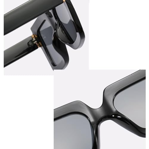 Lunettes de soleil carrées grand format finitions vintage - 2