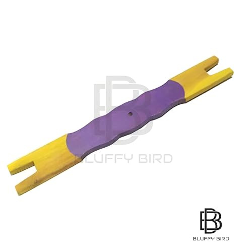 Image of Wooden Baby Thottil Kattai /Thottil Kambu /Color Cradle Stick /Wood Swing Stick,Length 46 cm - Pack of 1