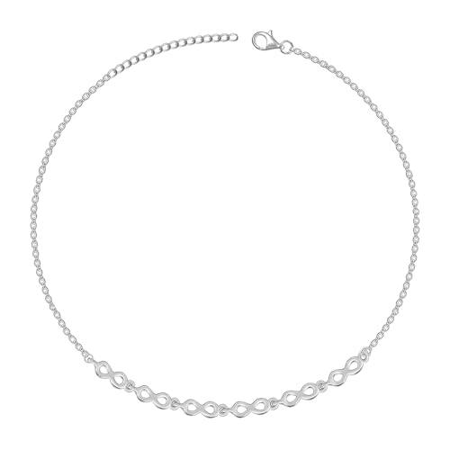 Image of GIVA 925 Silver Infinite Joy Anklet,Single | Anklets for Women and Girls | With Certificate of Authenticity and 925 Stamp | 6 Months Warranty