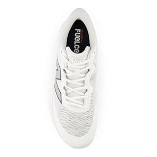 New Balance Unisex-Adult FuelCell 4040 V7 Turf Trainer Baseball Shoe, Optic White/Rain Cloud, 14.5 Wide Women/13 Men