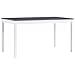 Tidyard Mesa de Comedor Modernas de Madera de Pino,Blanco y Gris 140x70x73 cm