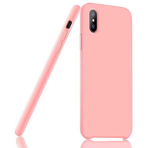 Image of REALCASE Liquid Silicone Back Cover Designed for Apple iPhone X /XS (S-Pink)
