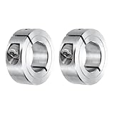 MECCANIXITY 2Pcs Shaft Collar 22mm Bore Single Split 304 Stainless Steel Clamping Shaft Collars for Industrial Automation Conveyor Belt Systems
