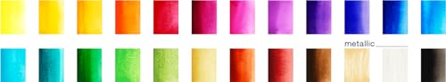 Faber-Castell 169724 - Colori ad acquerello, 24 barattoli, incl. tavolozza e pennello ad acqua - Immagine 2