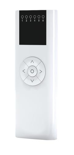 GARDINIA EASYFIX Télécommande sans Fil 6 canaux avec Support Mural et Piles Blanc