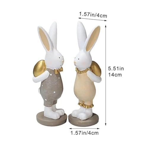 Lapin de Pâques en résine pour une décoration de table festive réussie - 7