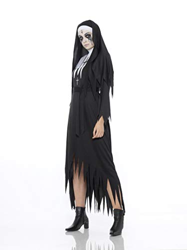Karnival Costumes- Halloween Demon Nun Déguisement, Women, 84211, Noir, m