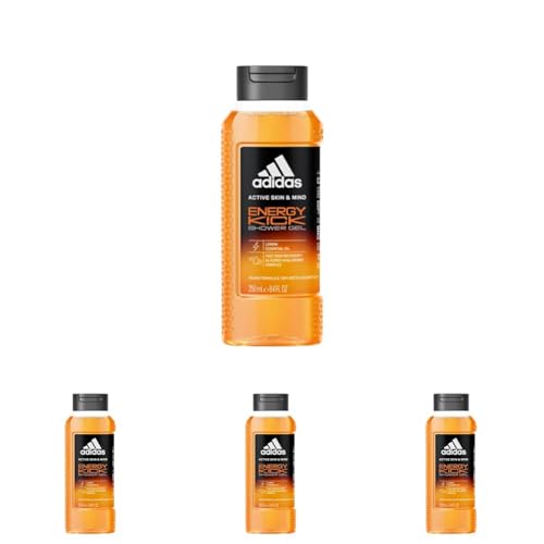 Adidas - Active Skin & Mind - Gel Douche Energy Kick Homme 250 ML (Lot de 4)